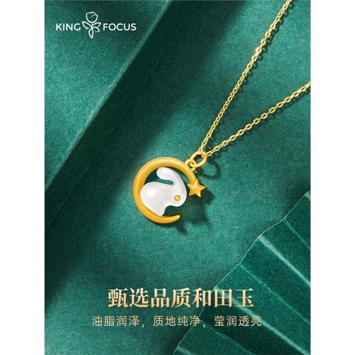 和田玉兔子銀項鏈女純銀2025年新款輕奢小眾高級感送女友生日禮物