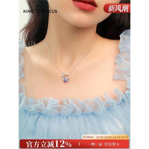 鳶尾花琺瑯項鏈銀純銀女輕奢小眾2025年新款女生款高級感生日禮物