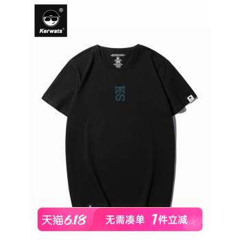 KERWATS大碼男女英文美式短袖