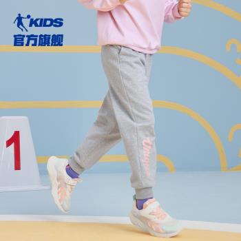 中國喬丹童裝女童運動褲春秋2024新款兒童秋裝褲子女大童外穿長褲