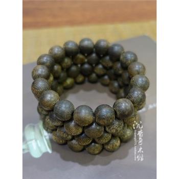 越南芽莊天然單圈佛珠念珠綠奇楠