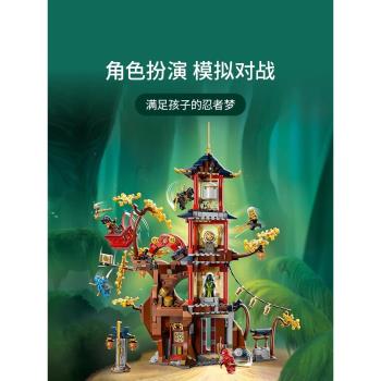 中國積木17季幻影忍者71795神龍能量核神殿男孩拼裝玩具兒童禮物