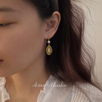 AMO珍珠女精緻高階感長款鬱金香