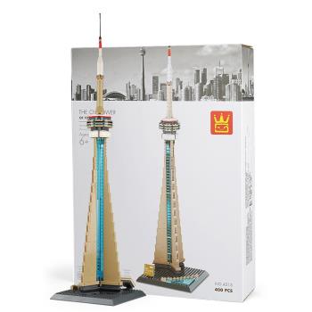 萬格多倫多電視塔拼裝積木建築