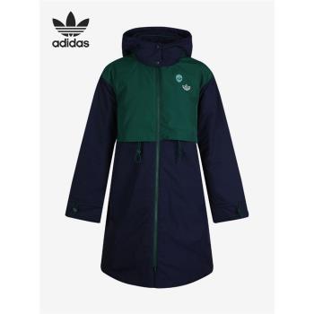 Adidas女子中長款保暖運動羽絨服
