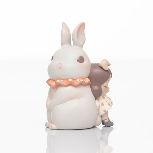 凈典 白夜童話七月兔貓兔子汽車車載桌面小擺件手辦潮玩創意禮物