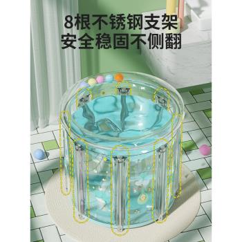 嬰兒游泳桶家用寶寶游泳池可折疊新生兒童洗澡桶室內充氣泳池泡澡