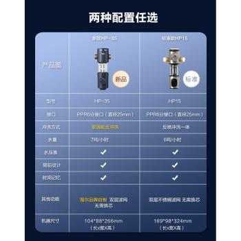 海爾全屋自來水前置過濾器家用凈水反沖洗大流量中央凈水器機HP15