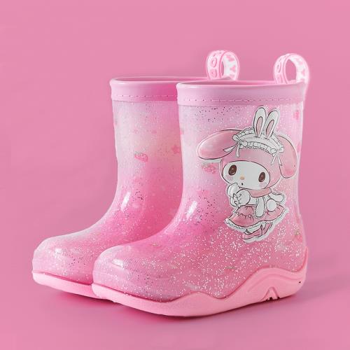 三麗鷗兒童雨鞋女童防滑夏季新款小女孩雨靴短筒水靴幼兒寶寶水鞋