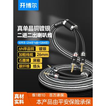 開博爾單晶銅鍍銀喇叭線加粗10平方音頻線hifi功放主音箱連接線