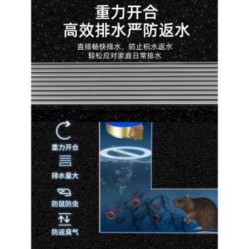 304不銹鋼長條型地漏防臭衛生間淋浴房加長加寬排水槽浴室大排量
