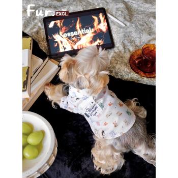 FurFur週末小狗狗春夏寵物衣服jellycat手繪卡通睡衣家居服襯衫