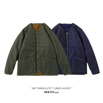 MOUNTsupply新雪麗3M棉服棉衣2024秋內膽M51無領Solotex非羽絨服