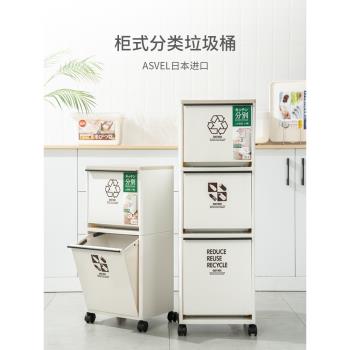 ASVEL廚房家用幹濕分離垃圾桶