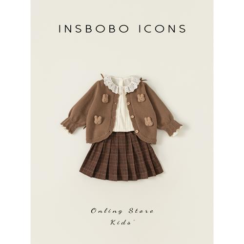 女童套裝2026春裝新款女寶春款穿搭寶寶學院風春季套裝女孩衣服潮