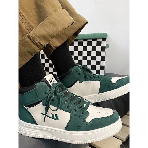 回力高幫鞋男韓版透氣運動厚底百搭學生春季休閑青少年復古板鞋男