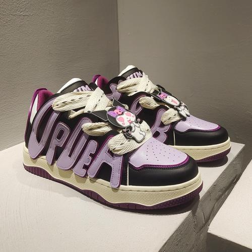 面包鞋男女潮鞋小眾設計高街款字母鞋子復古百搭運動休閑情侶板鞋