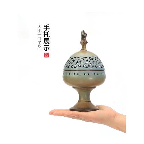 仿古博山爐陶瓷檀香薰爐書房茶道復古盤香爐家用室內擺件香爐香具|香薰