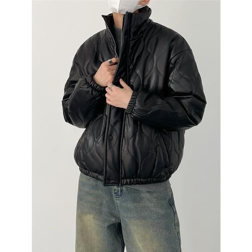 韓版時髦菱格男士皮夾克外套機車