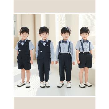 韓版帥氣小男孩寶寶生日兒童禮服