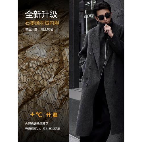 西裝非羊絨過膝韓式雙面呢大衣