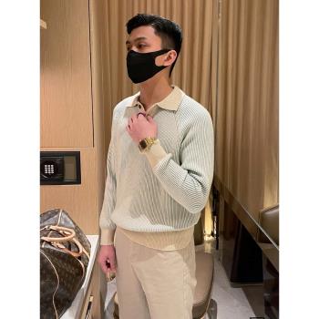 polo輕熟冬季休閑插肩袖保暖衣
