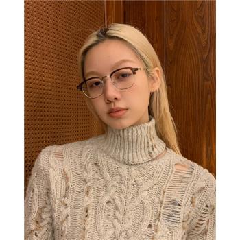 404的店復古全框斯文方框眼鏡架TR材質防藍光素顏眼鏡小紅書男女