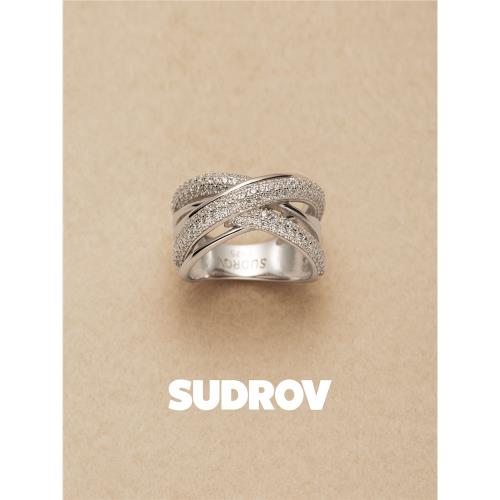 SUDROV素覺戒指 高級感簡約寬戒指女食指戒個性時尚單戒指環
