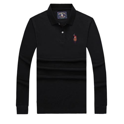 秋季長袖POLO衫有領上衣服T恤