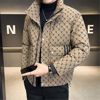 Sun 冬季新款白鴨絨羽絨外套時尚立領高品質潮牌潮流舒適保暖上衣