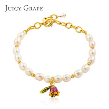 Juicy Grape女鈴蘭淡水珍珠手鏈