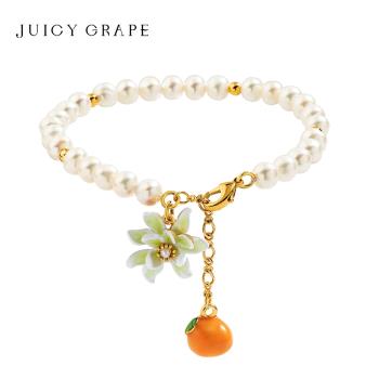Juicy Grape女可愛淡水珍珠手鏈