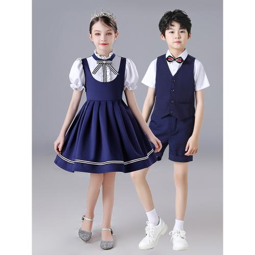 六一兒童大合唱演出服學院風朗誦比賽小學生合唱表演服幼兒園畢業