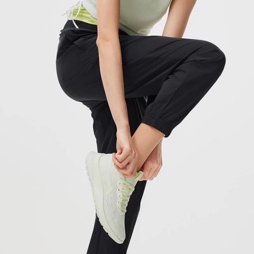 李寧女子束腳速干涼爽運動褲夏季輕薄透氣跑步系列長褲AYKU374