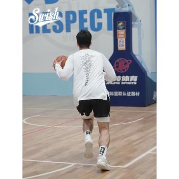 Swish印花男訓練服長袖美式籃球
