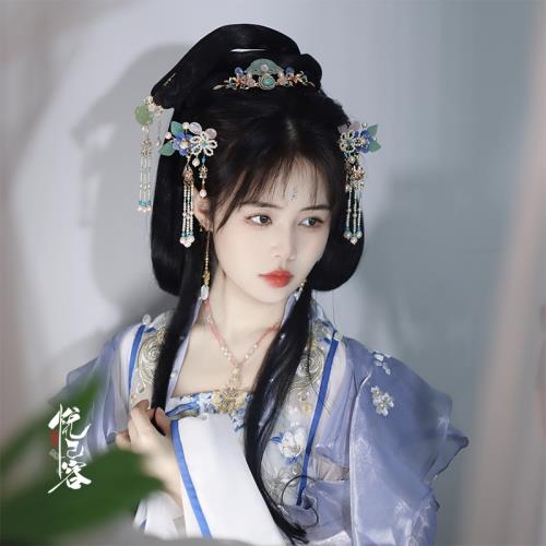 悅己容[云中書]古風手工頭飾花鈿發冠發夾明宋制漢服發飾溫婉宮廷