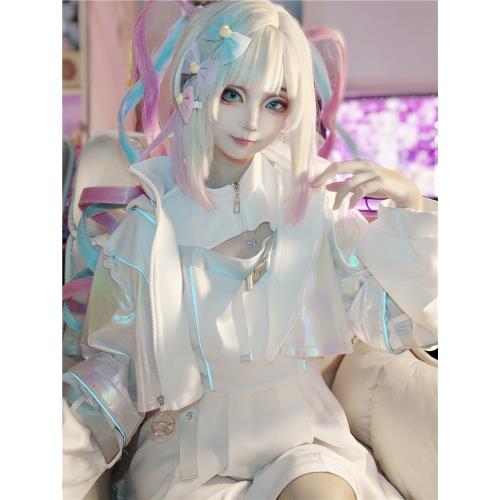 【代號404】銀河與你日系亞文化原創水色系鐳射兩件套機能風外套