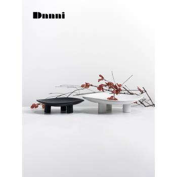Dnnni創意圓形託盤現代輕奢樣板間客廳茶幾餐桌果盤家居飾品擺件