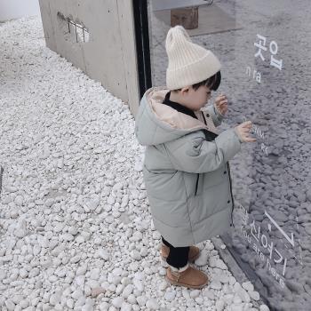 專櫃男女寶寶冬裝羽絨棉衣2024新款中長款外套兒童裝男童小童棉服