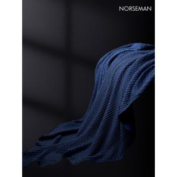 NORSMAN北歐ins全棉華夫格辦公室午睡毛毯沙發針織蓋毯秋冬披肩毯