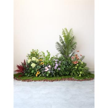 仿真植物花叢室內花園綠植造景展廳櫥窗園景裝飾樓梯角落美化景觀