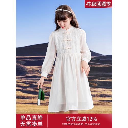 女童春裝連衣裙兒童洋氣童裝公主裙2025新款春秋兒童早春禮服裙子