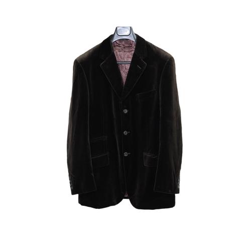 Paul Smith Collection 日產經典酒紅色貴氣絲絨三粒扣西裝 XL碼