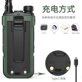 寶鋒UV-10R對講機雙頻越野調頻Type C充電中文菜單手臺寶峰對機講