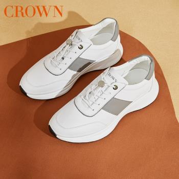 CROWN秋冬季休閑減震輕便跑步鞋