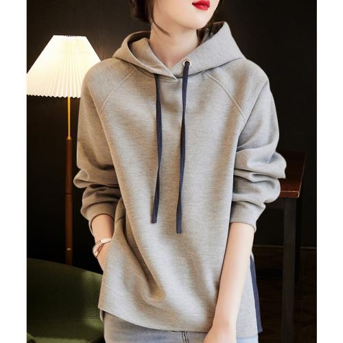 衛衣女潮ins春秋季2025年新款韓版時尚開叉連帽外套休閑寬松上衣