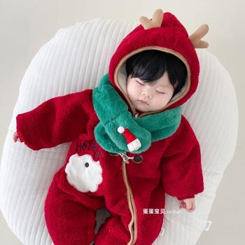 超萌喜慶聖誕過年冬季連體衣服
