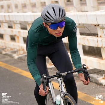 捷酷春夏新款綠洲男長袖騎行服自行車舒適修身排汗戶外騎行上衣