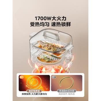 美的不銹鋼電蒸鍋多功能家用智慧預約全自動蒸煮燉多功能一體鍋