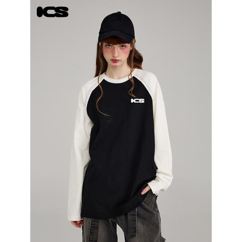 【田嘉瑞同款】 ics丨iconslab美式復古插肩袖長袖打底衫情侶T恤